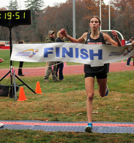 Isabelle Lebreton from Kimball Union Academy was the winner of the girls race in a time of 19:51